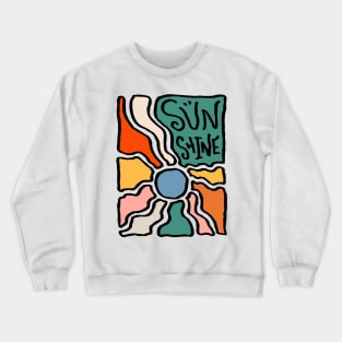 Sunshine Groovy Abstract Crewneck Sweatshirt